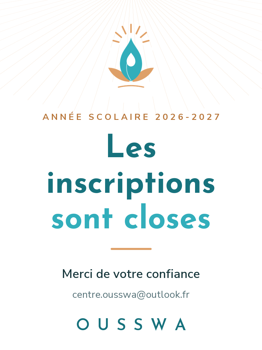 Affiche : Les inscriptions 2026-2027 sont closes